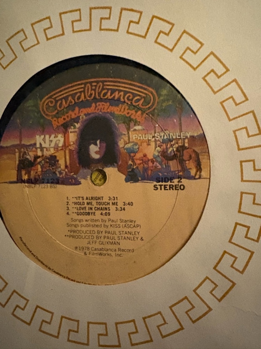 Paul Stanley Casablanca Record - Beige & Multicolor Label